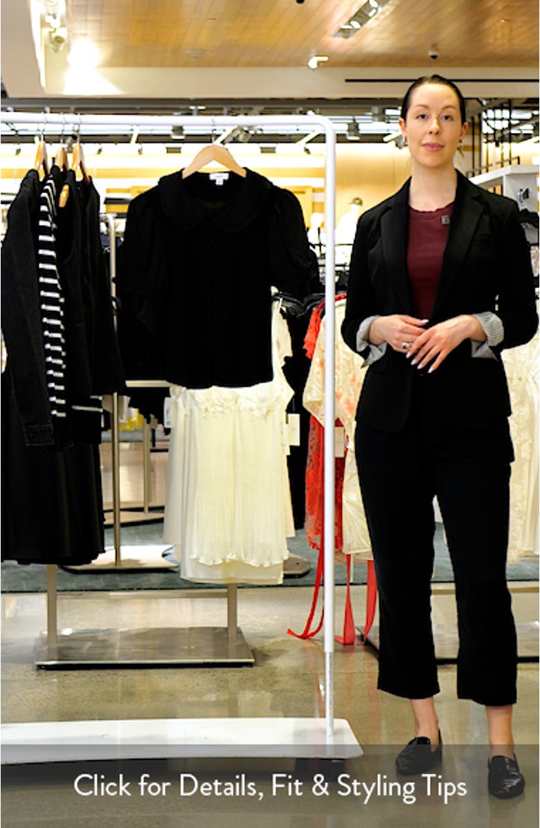 Mixed Media Collar Button-Up Top, sales video thumbnail