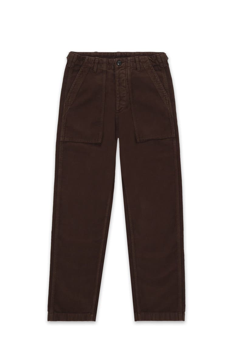 Fortela Wnewfatigue Moleskin Fatigue Trousers, Main, color, Dark Brown
