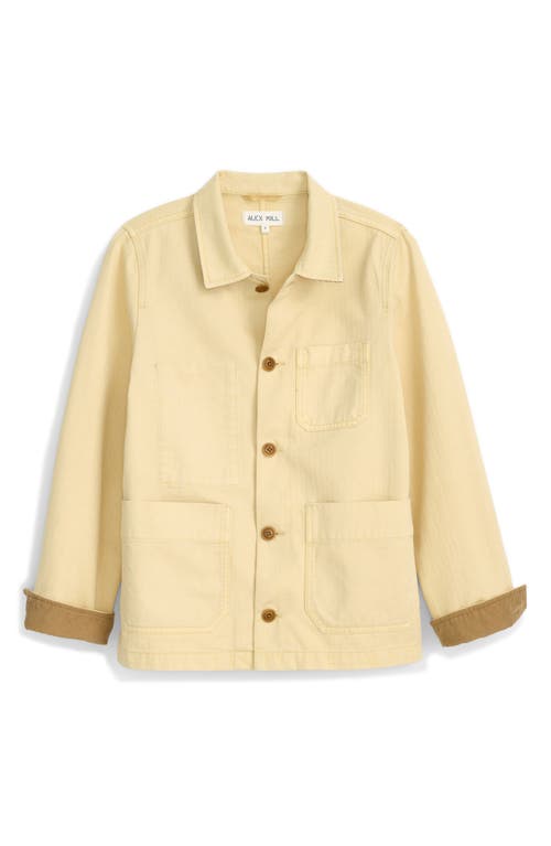 Alex Mill Britt Work Jacket In Herringbone In Butter