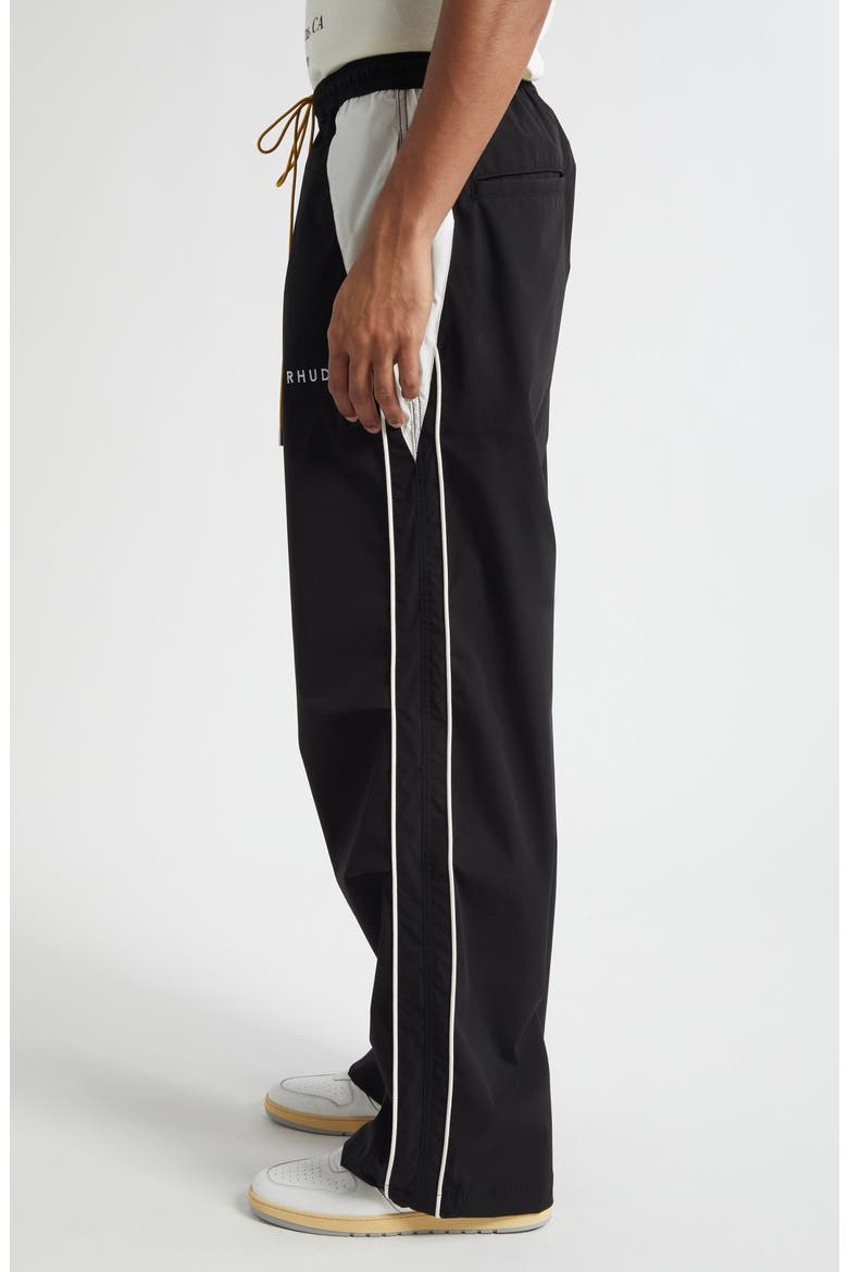 Ramona Piped Track Pants, Alternate, color, BLACK / WHITE