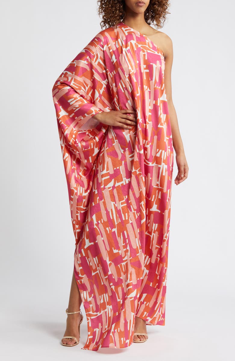 DIARRABLU Satu One-Shoulder Dress, Main, color, 