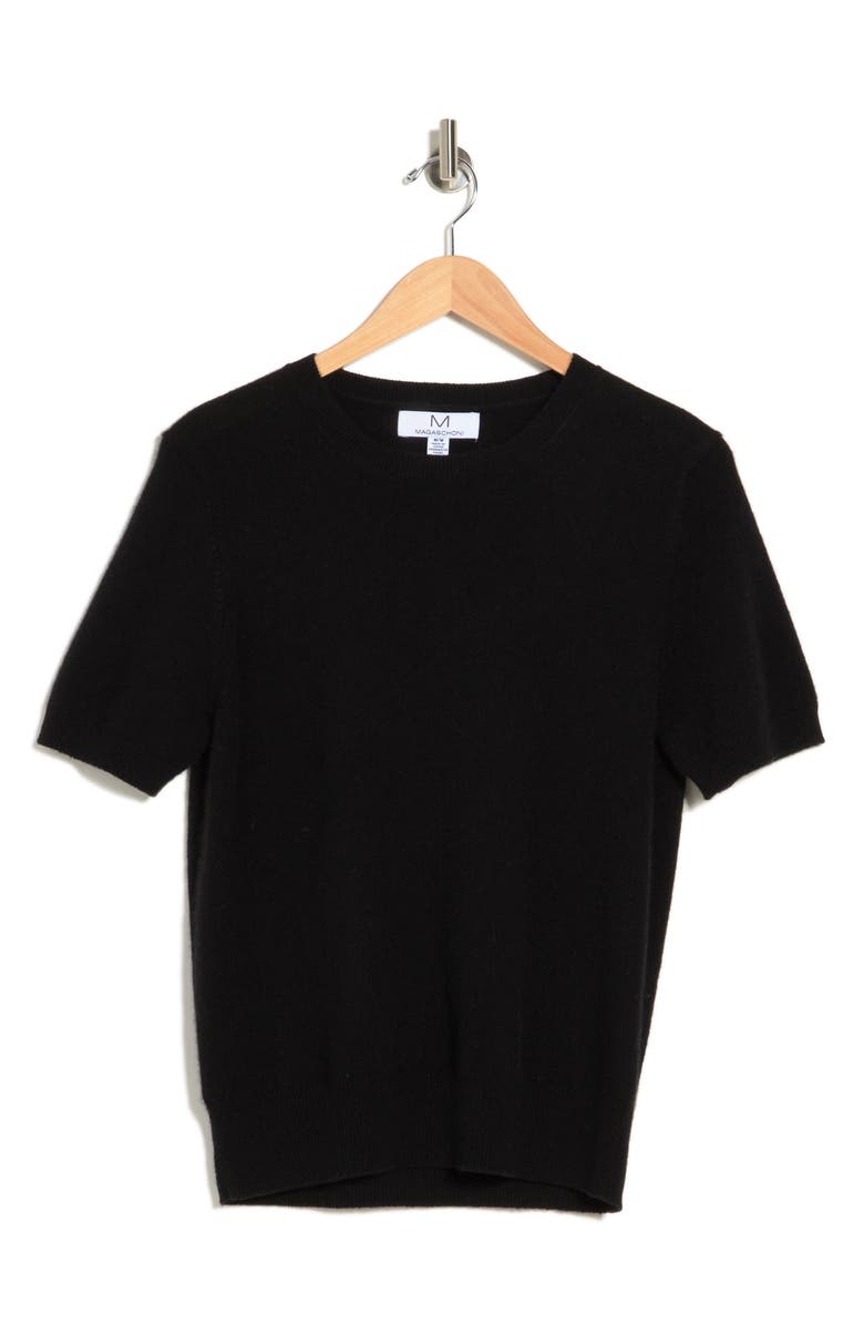 Magaschoni Short Sleeve Cashmere Sweater, Alternate, color,
