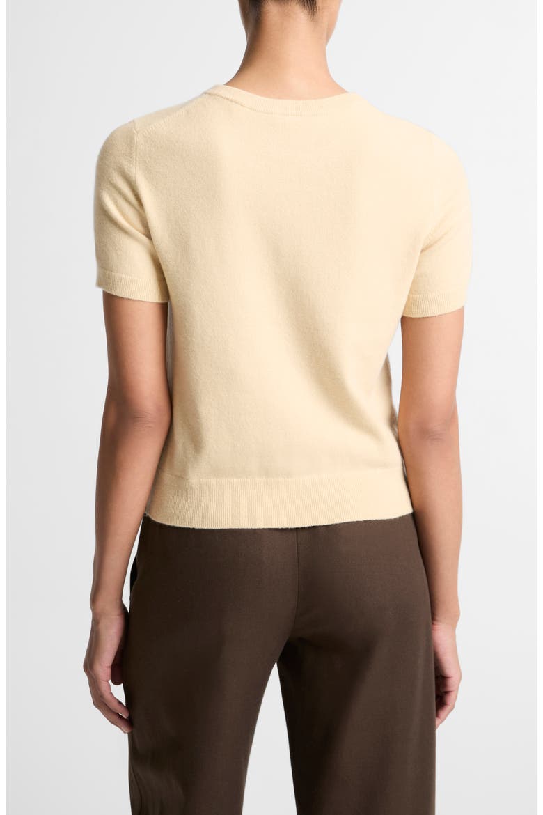 Short Sleeve Wool Blend Sweater, Alternate, color, CHAMOMILE