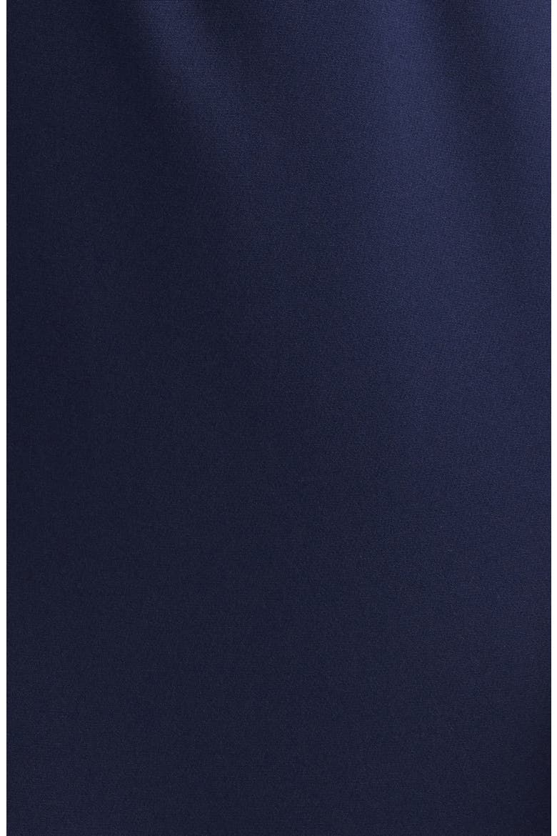 Belted Ruffle Hem Crepe Dress, Alternate, color, NAVY