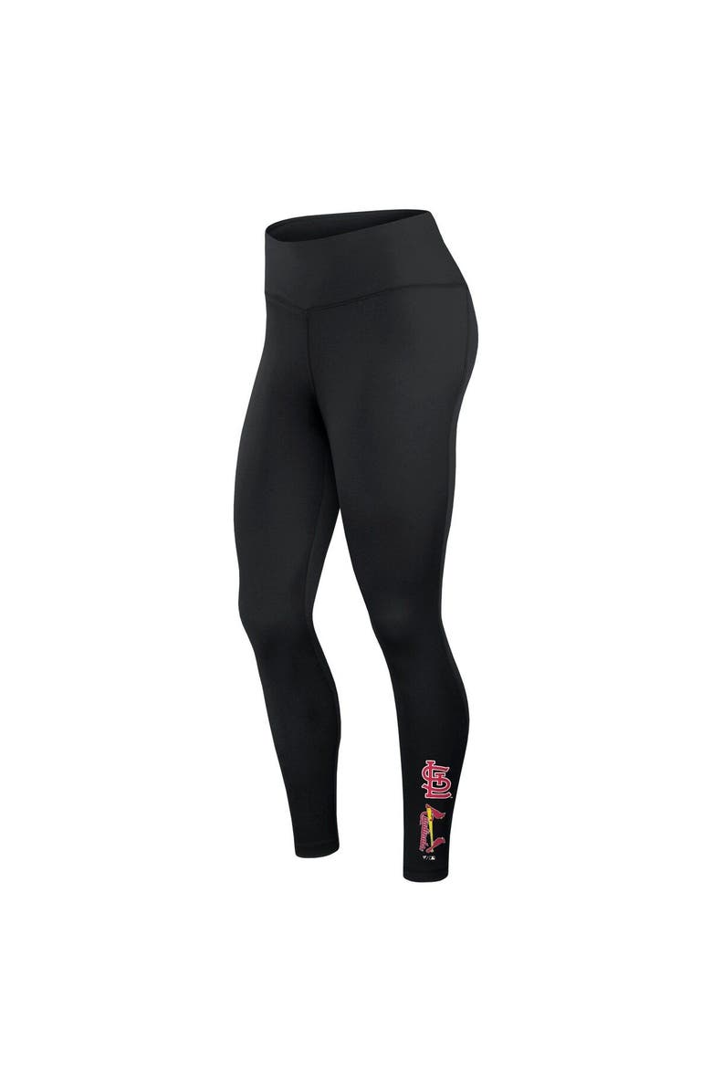 FANATICS Women's Fanatics Branded Black St. Louis Cardinals Wordmark Stack Leggings, Alternate, color,