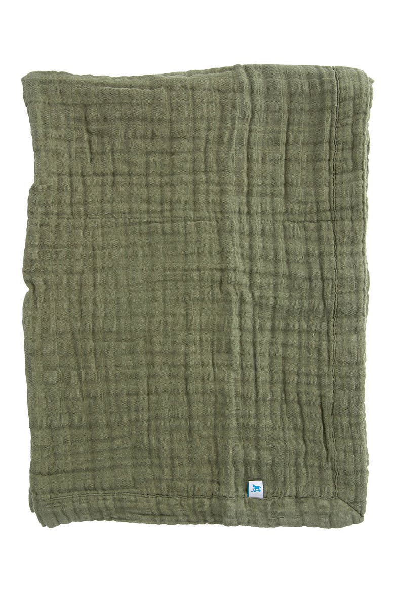 Cotton Muslin Baby Quilt, Main, color, FERN