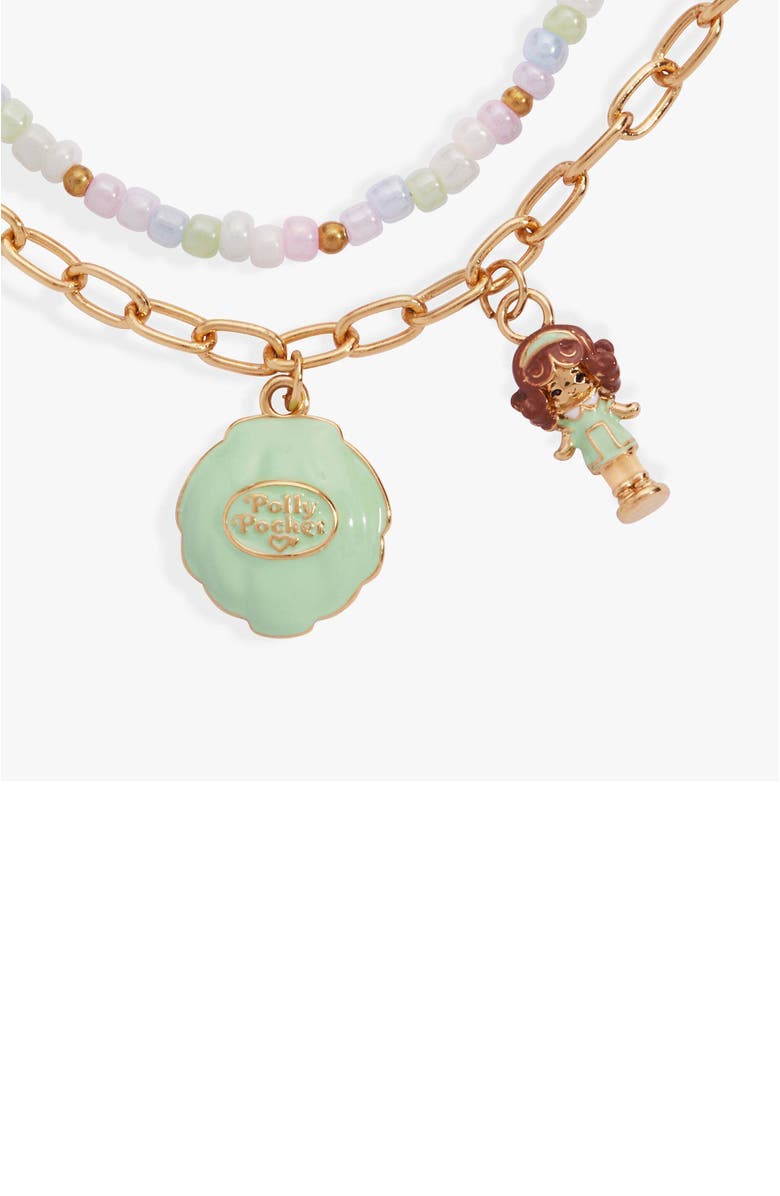 Alex and Ani Polly Pocket 2 Row Charm Bracelet, Alternate, color, Gold