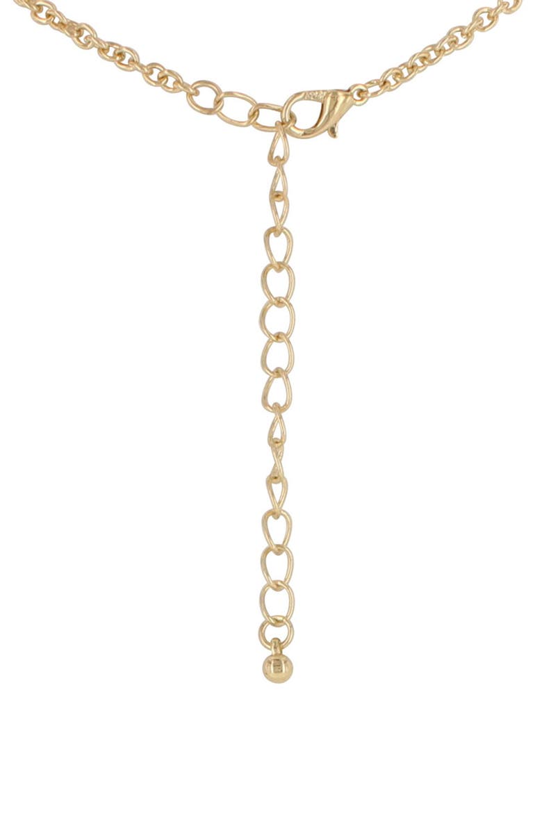 OLIVIA WELLES Gold Plated Circle Beaded Tassel Necklace, Alternate, color, Gold / Fuchsia