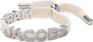Marc Jacobs Laced Logo Adjustable Slider Bracelet