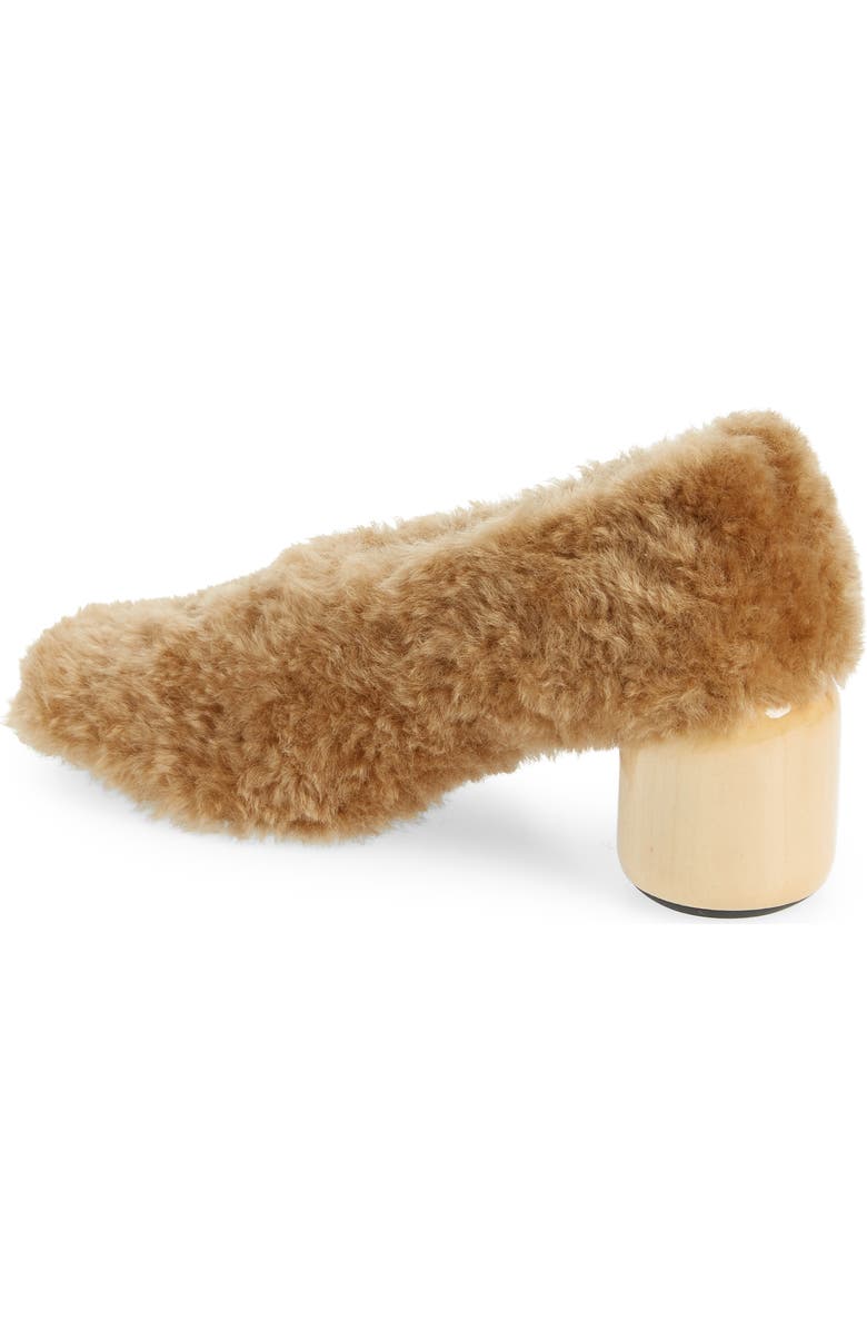 Jil Sander Bulb Genuine Shearling Pump, Alternate, color,