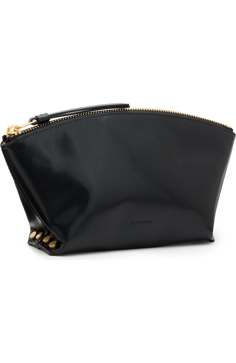 AllSaints Anais Stud Leather Clutch, Alternate, color,