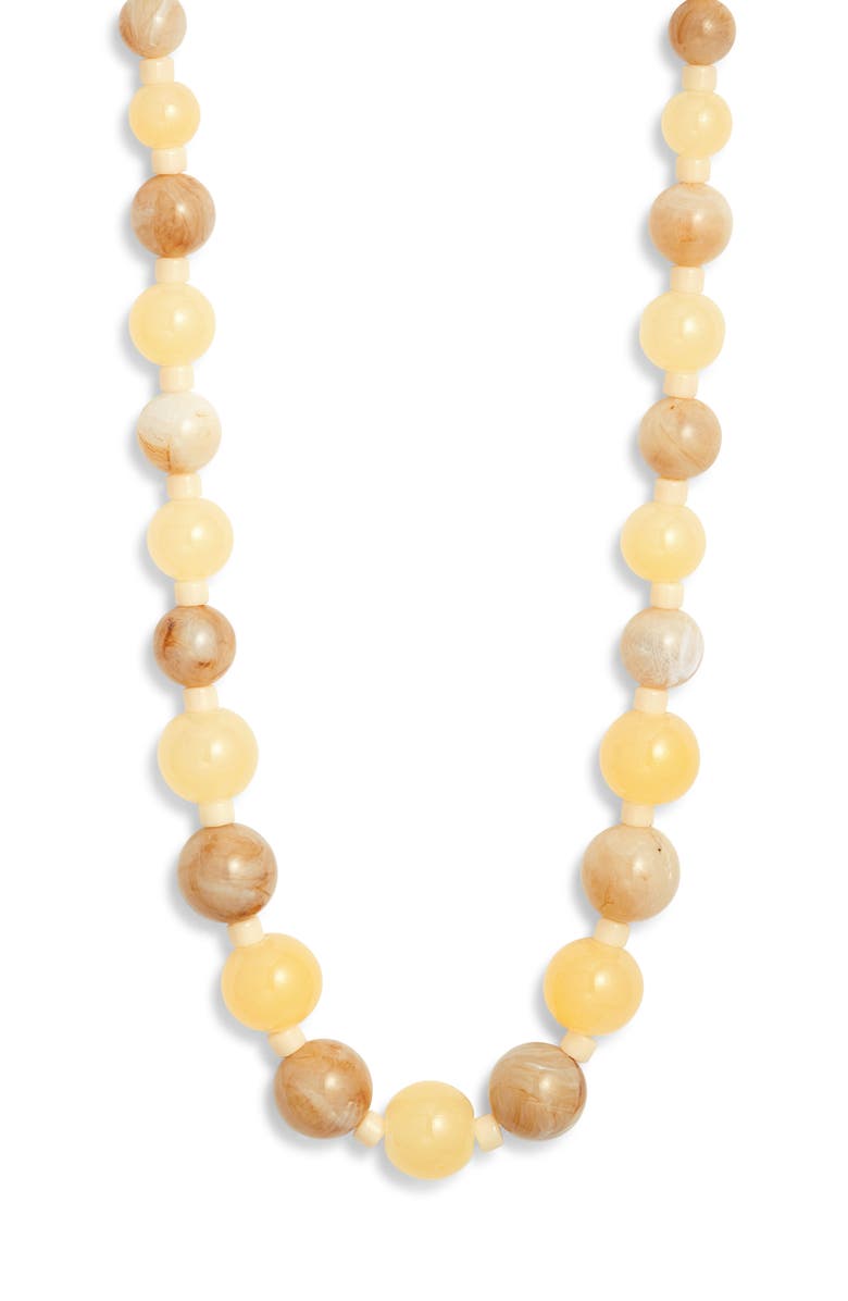 Nordstrom Graduated Beaded Necklace, Main, color, Natural- Ivory