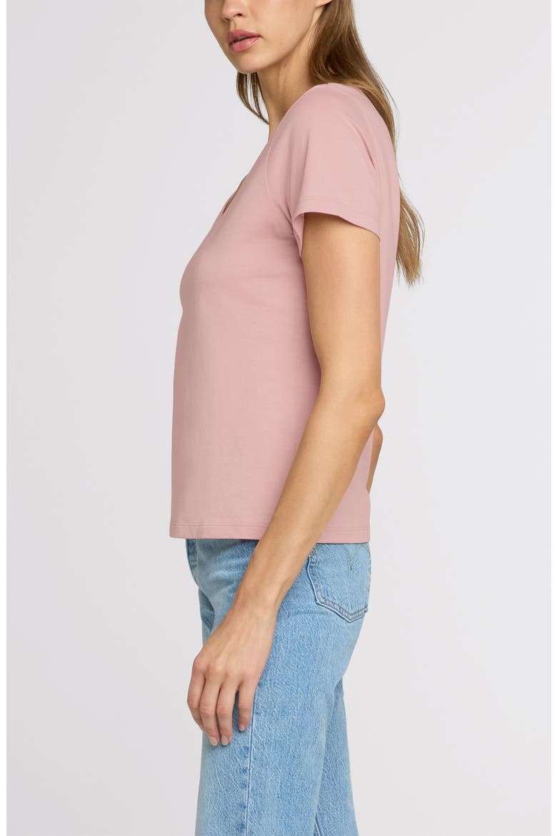 The Organic Cotton V-Neck Tee, Alternate, color, Petal