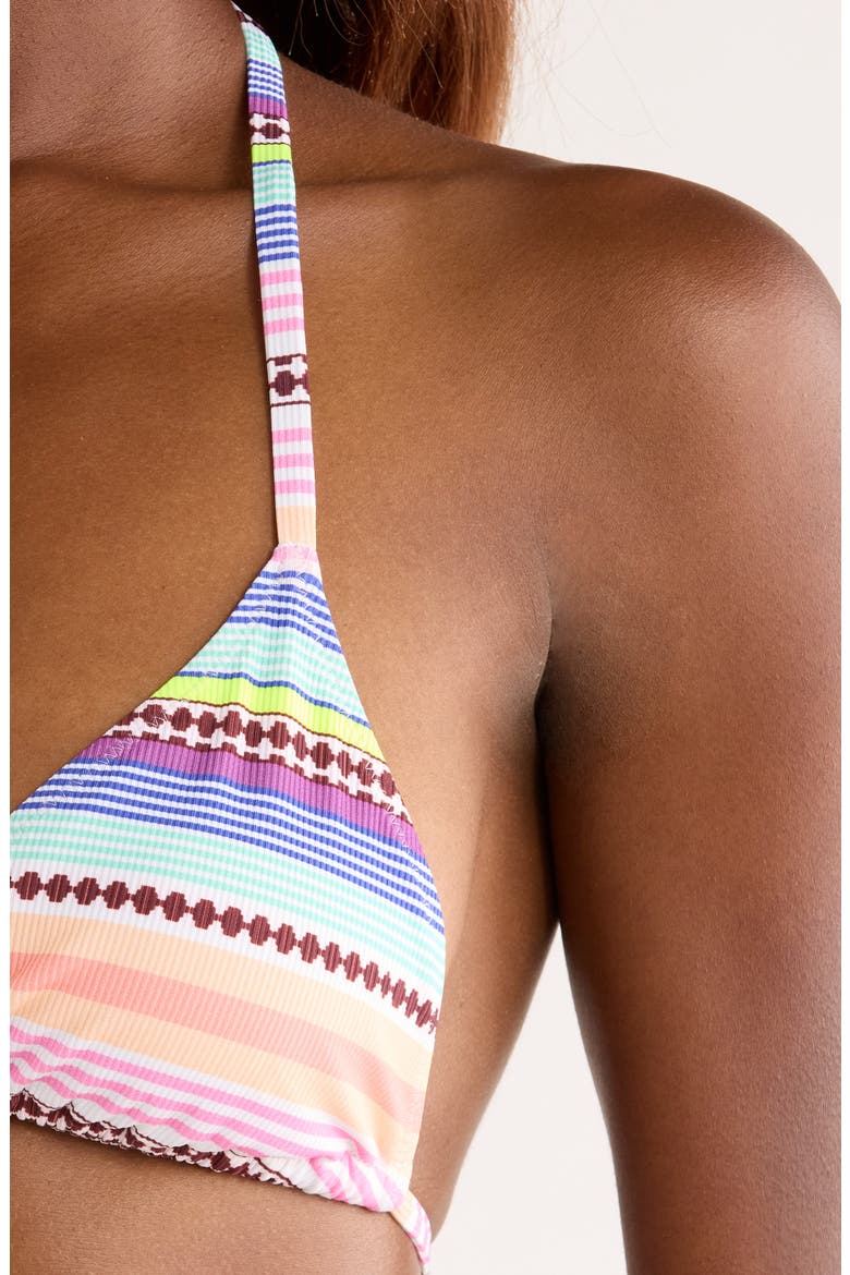 Malia Halter Triangle Swim Top, Alternate, color, CIRQ CITRUS