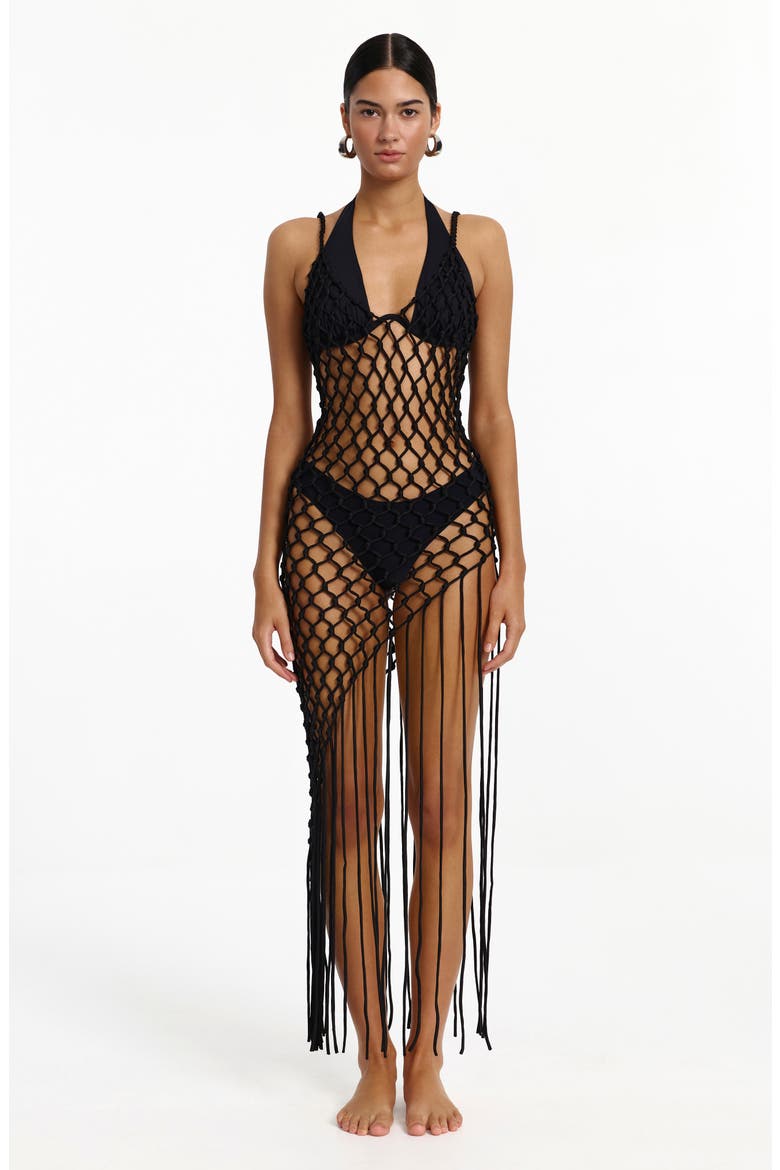 Oceane Maxi Dress, Alternate, color, BLACK