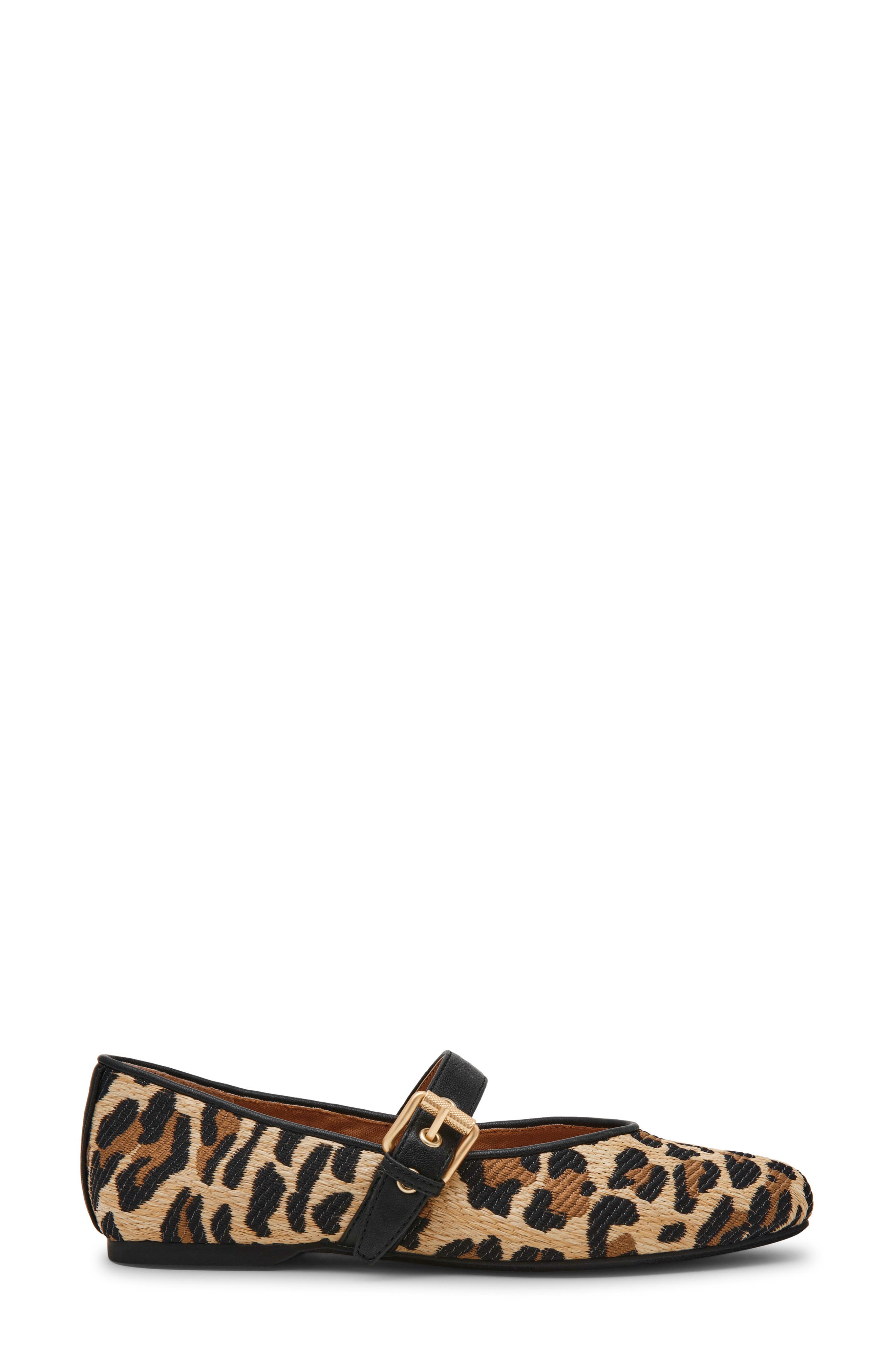 Mulaney Mary Jane Flat, Alternate, color, LEOPARD RAFFIA