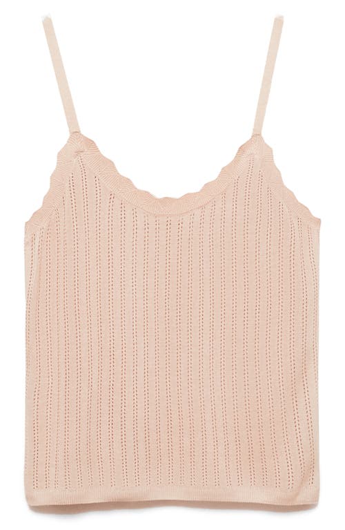 Mango Pointelle Lounge Camisole In Pink