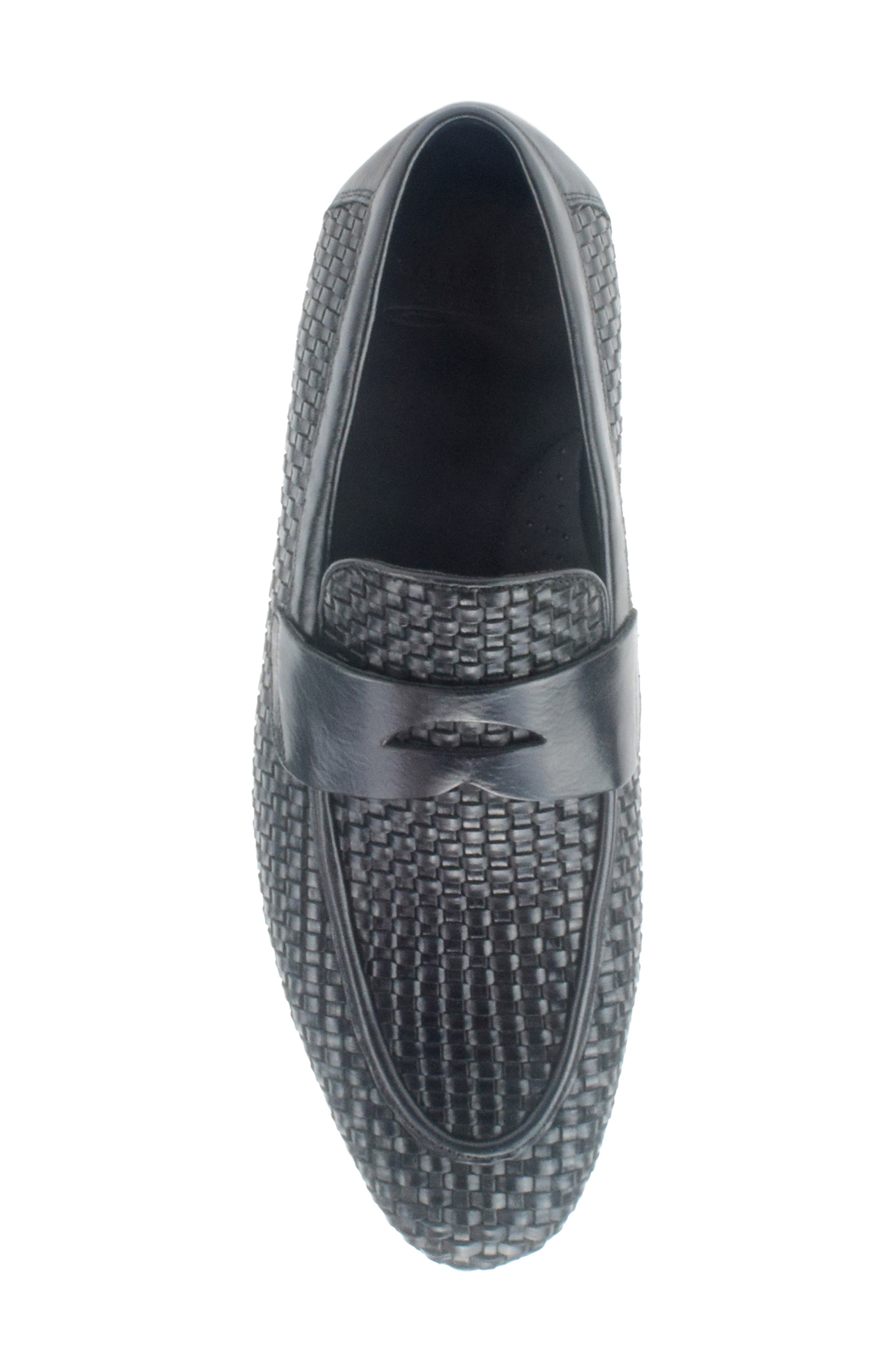 Warfield 
Grand Auclair Woven Penny Loafer, Alternate, color, Black