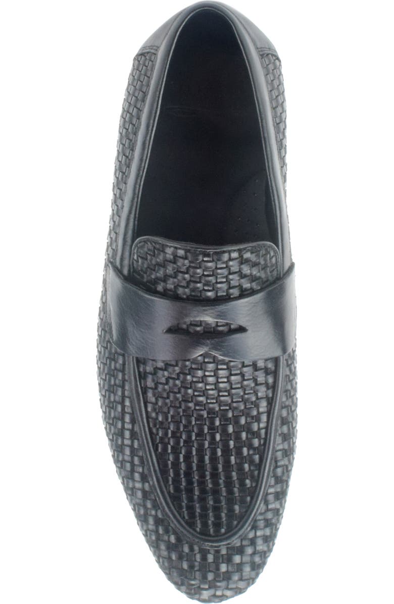 Warfield & Grand Auclair Woven Penny Loafer, Alternate, color, Black