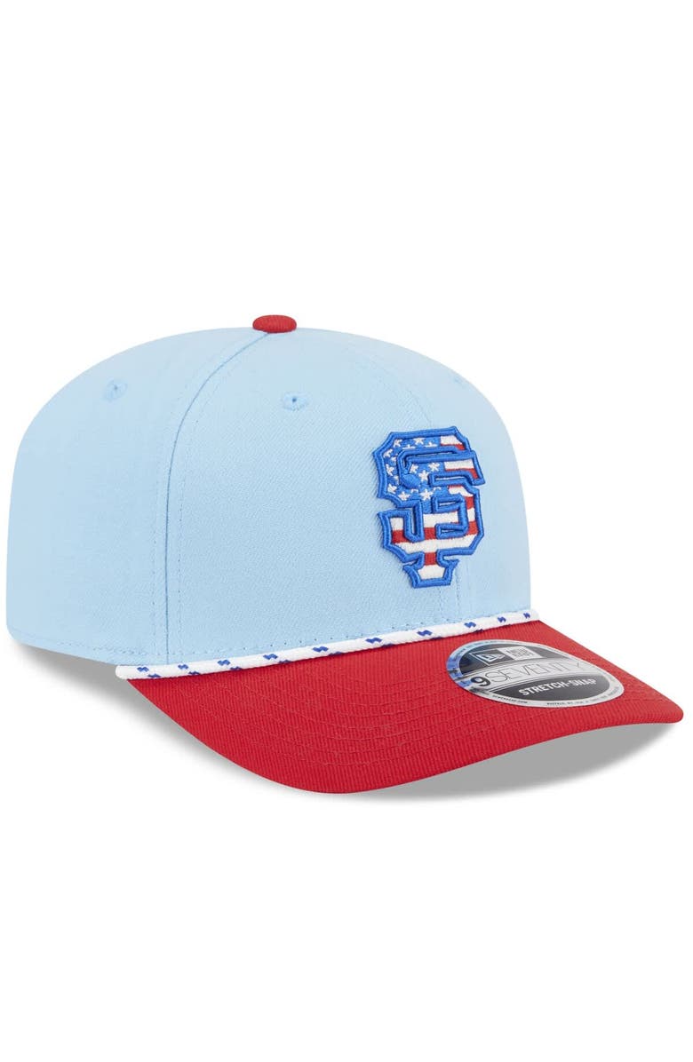 New Era Men's New Era Light Blue/Red San Francisco Giants 2025 Fourth of July 9SEVENTY Adjustable Hat, Alternate, color, 