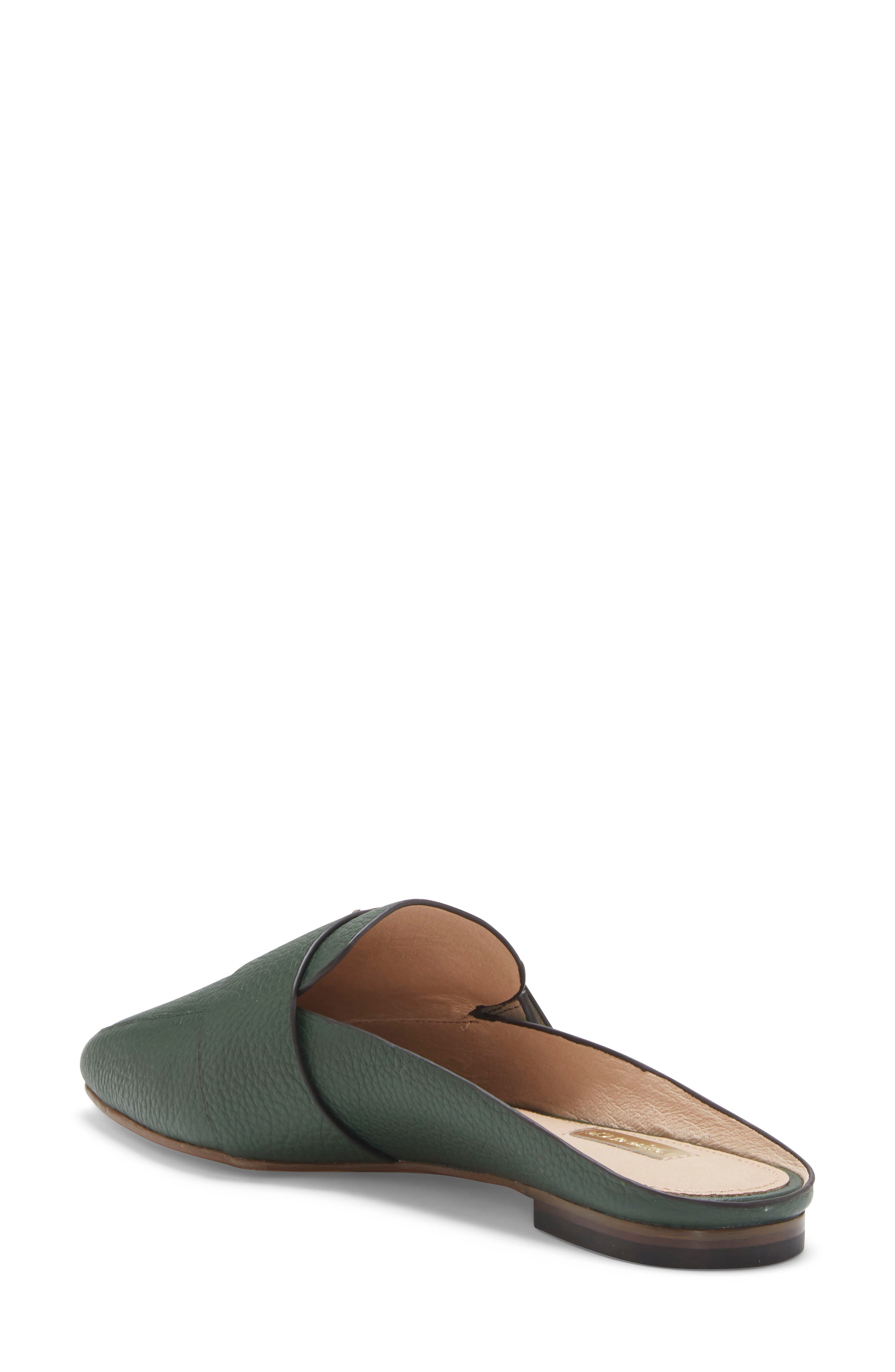 Brileigh Buckle Mule, Alternate, color, MALACHITE LEATHER