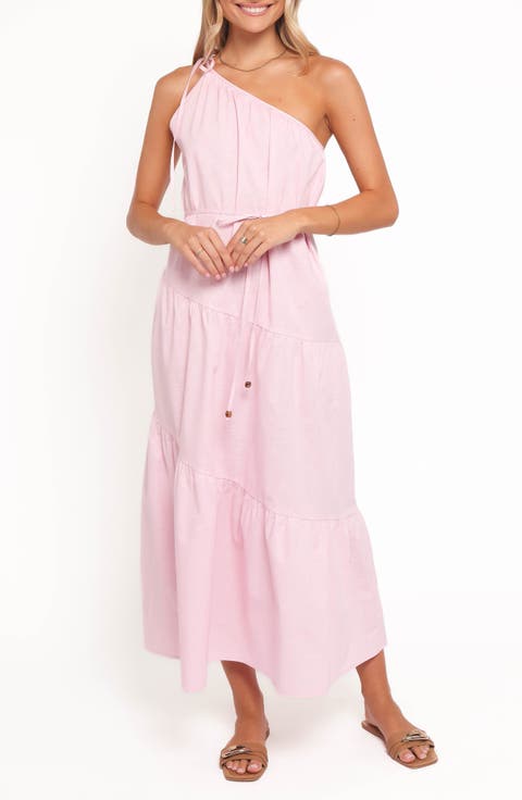 Hilde One-Shoulder Cotton & Linen Maxi Dress