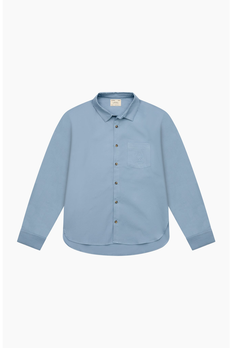 Oversized Button Down Shirt, Main, color, Heritage Blue