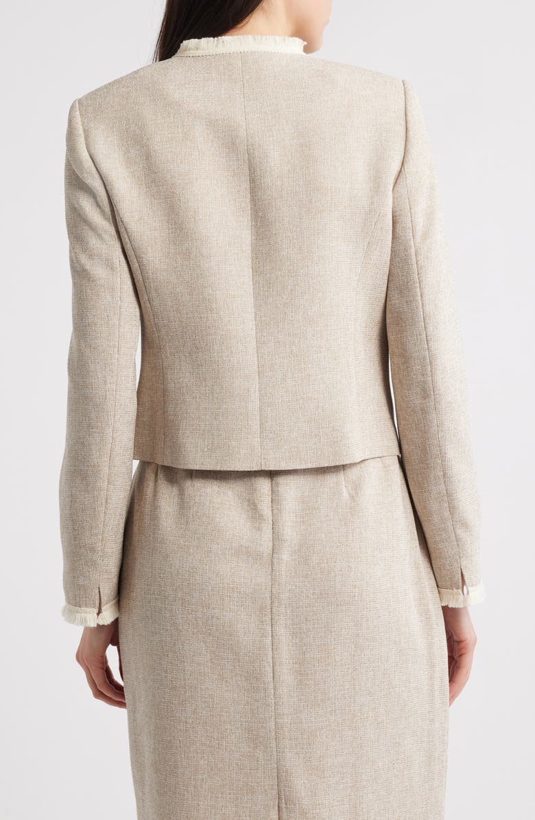 Tahari ASL Bouclé Crop Jacket, Alternate, color, 