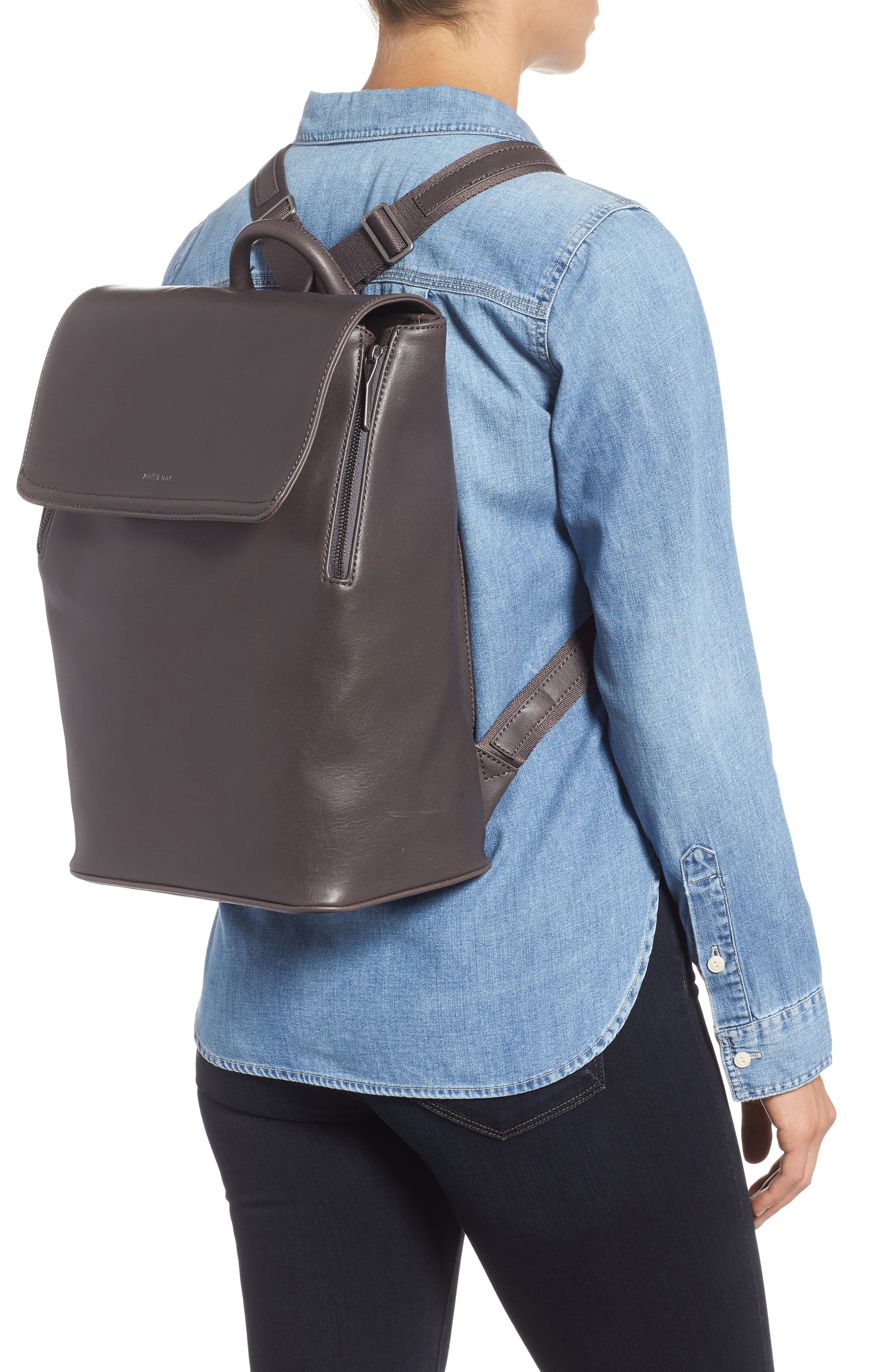 Matt & Nat 'Fabi' Faux Leather Laptop Backpack, Alternate, color, 