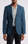 Open Edit Solid Slim Fit Wool Blend Sport Coat
