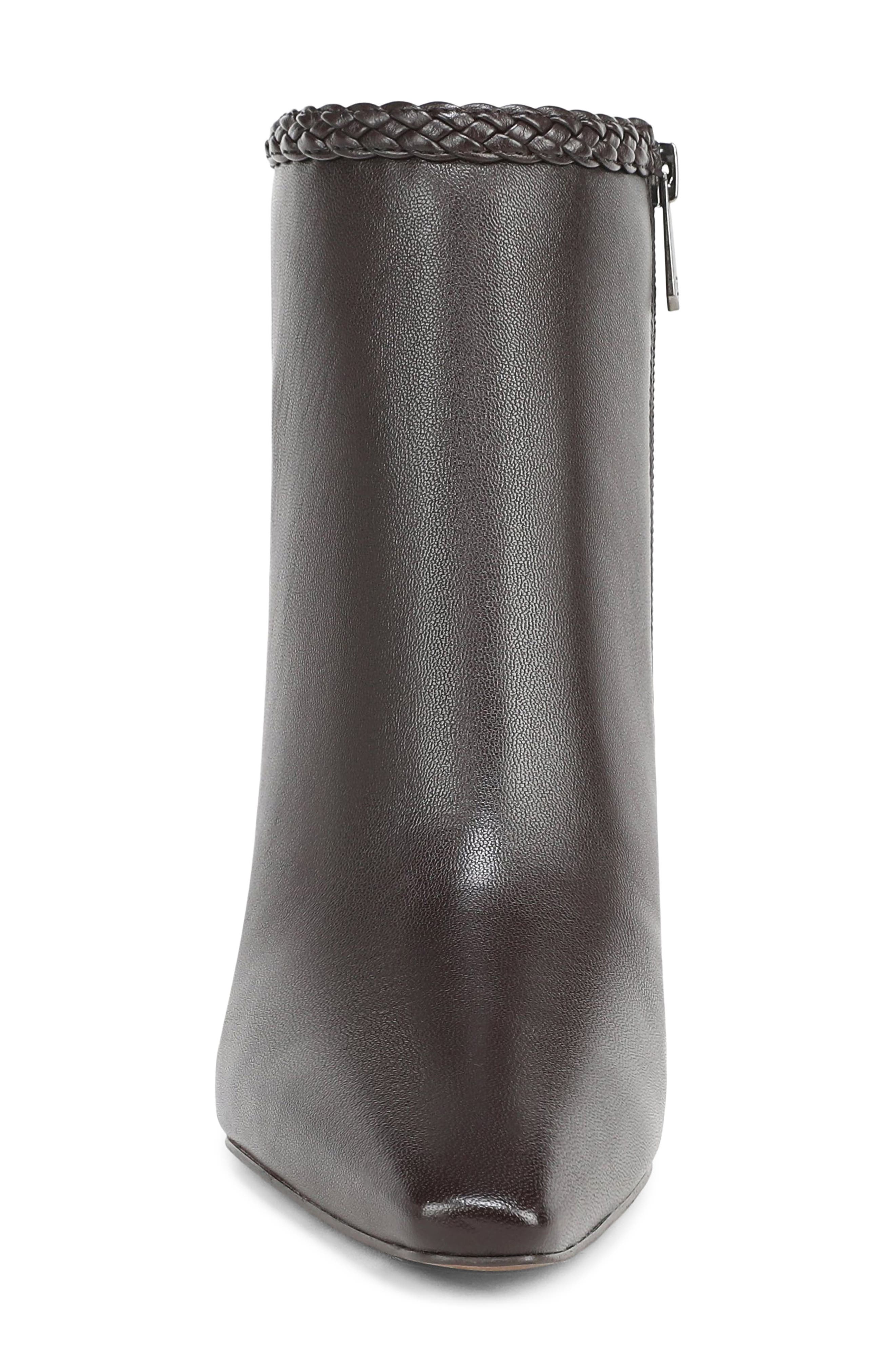 Saige Weave Leather Bootie, Alternate, color, CAFE NOIR