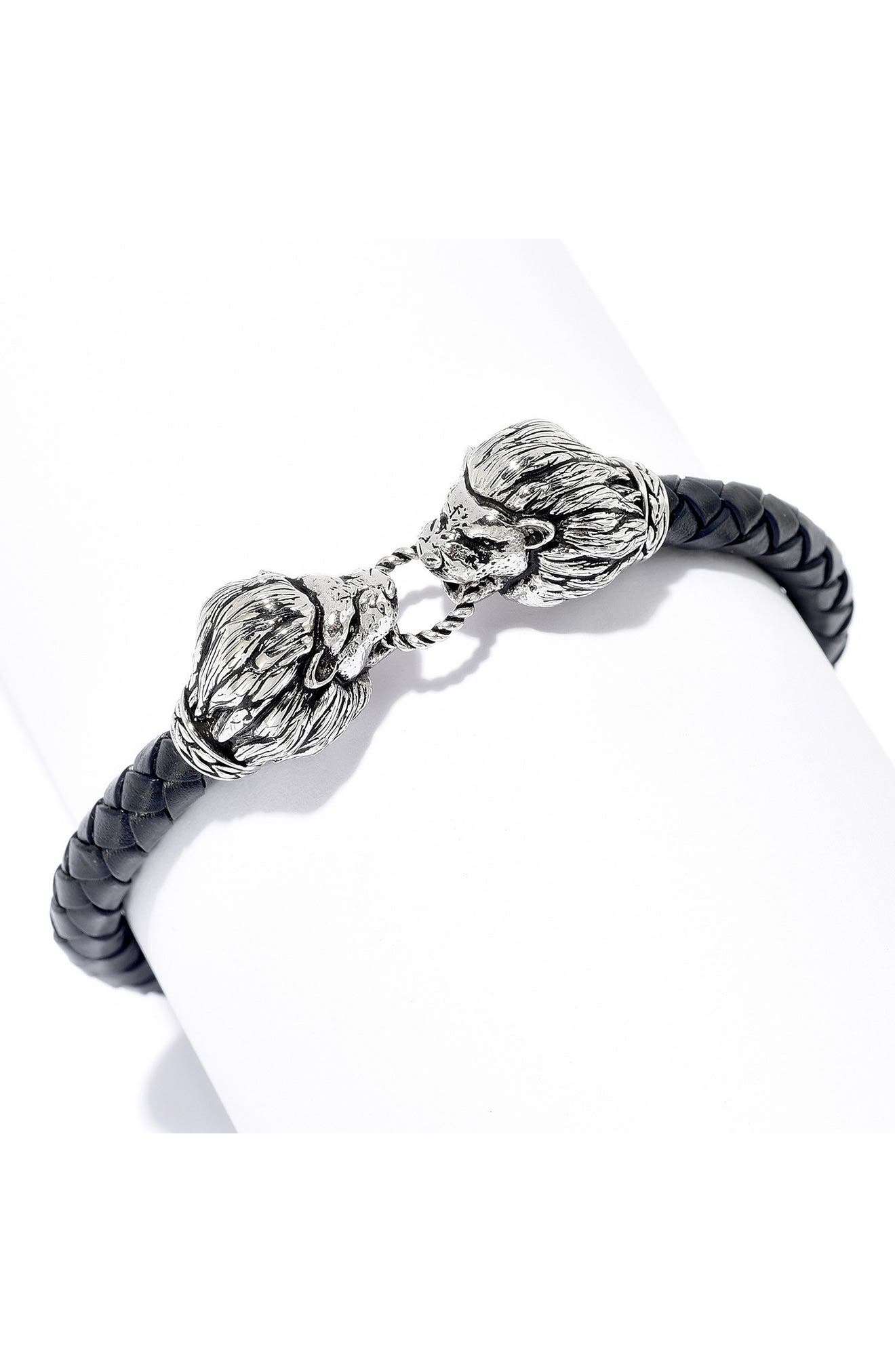 Lion Head Leather Bracelet