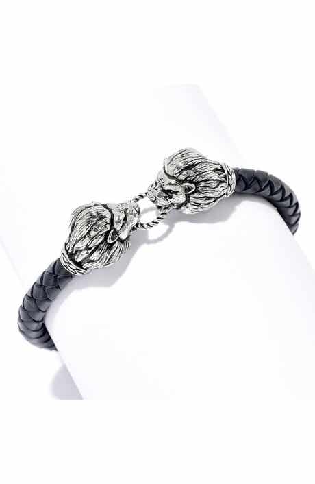 Lion Head Leather Bracelet
