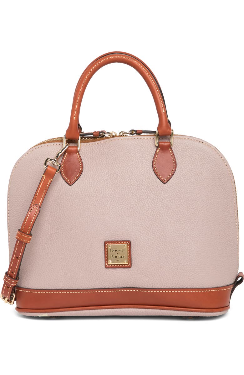 Dooney & Bourke 'Pebble Grain Collection' Water Repellent Leather Zip Satchel, Main, color,