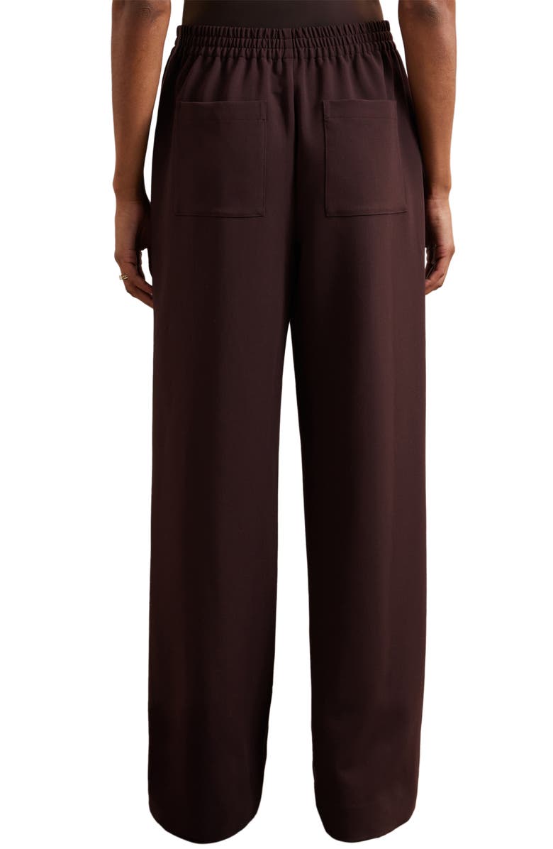 Reiss Robyn Pleated Wide Leg Pants, Alternate, color, Burgundy