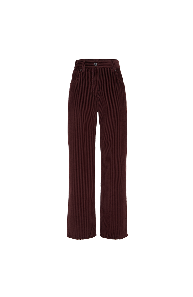 Brunello Cucinelli Straight five-pocket trousers, Main, color, Burgundy