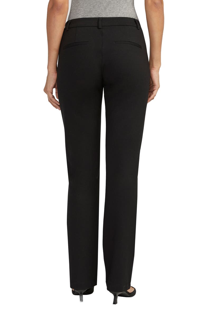 Alayne Mid Rise Baby Bootcut Ponte Pants, Alternate, color, BLACK
