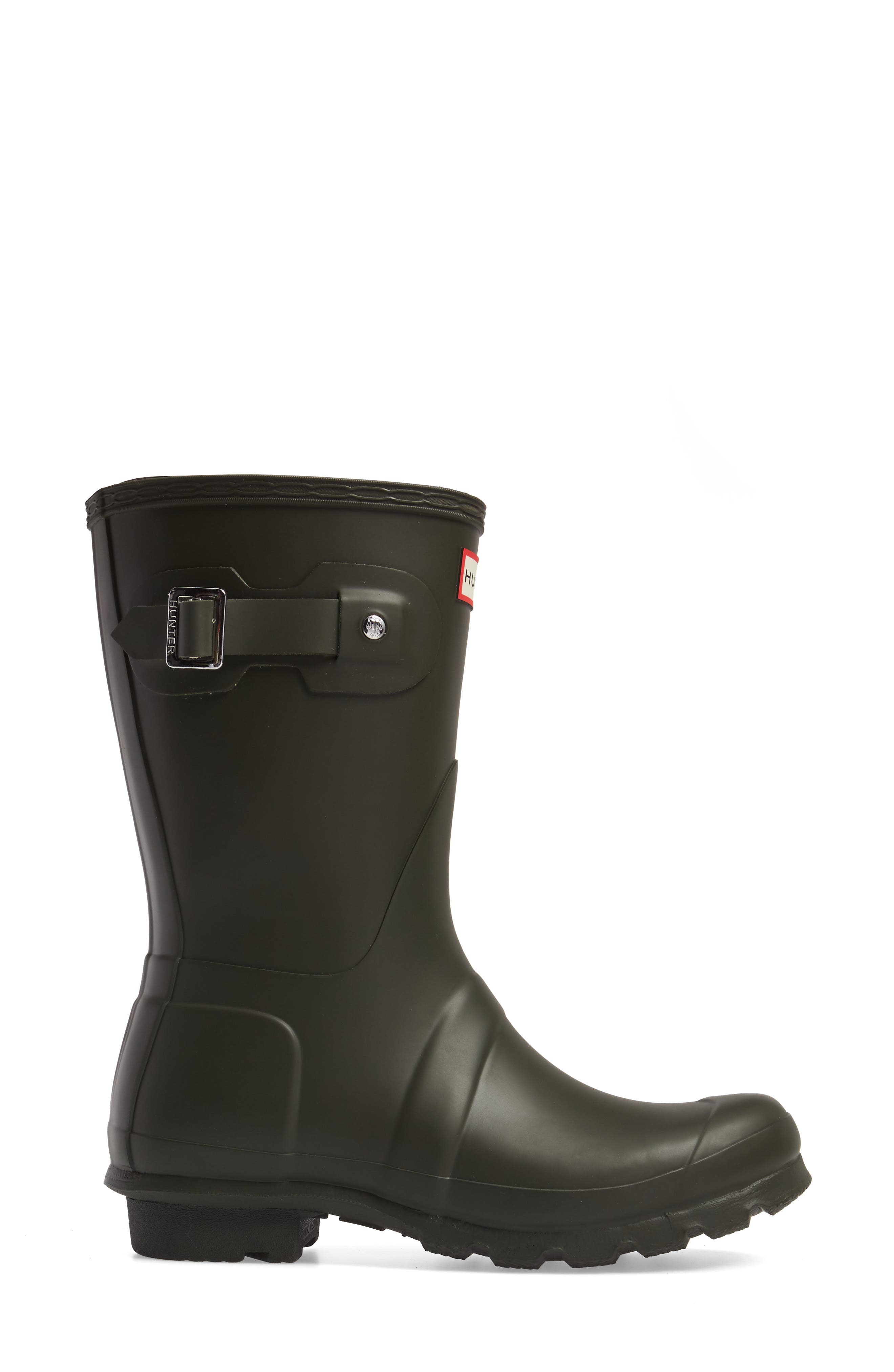 Original Short Waterproof Rain Boot, Alternate, color, DARK OLIVE