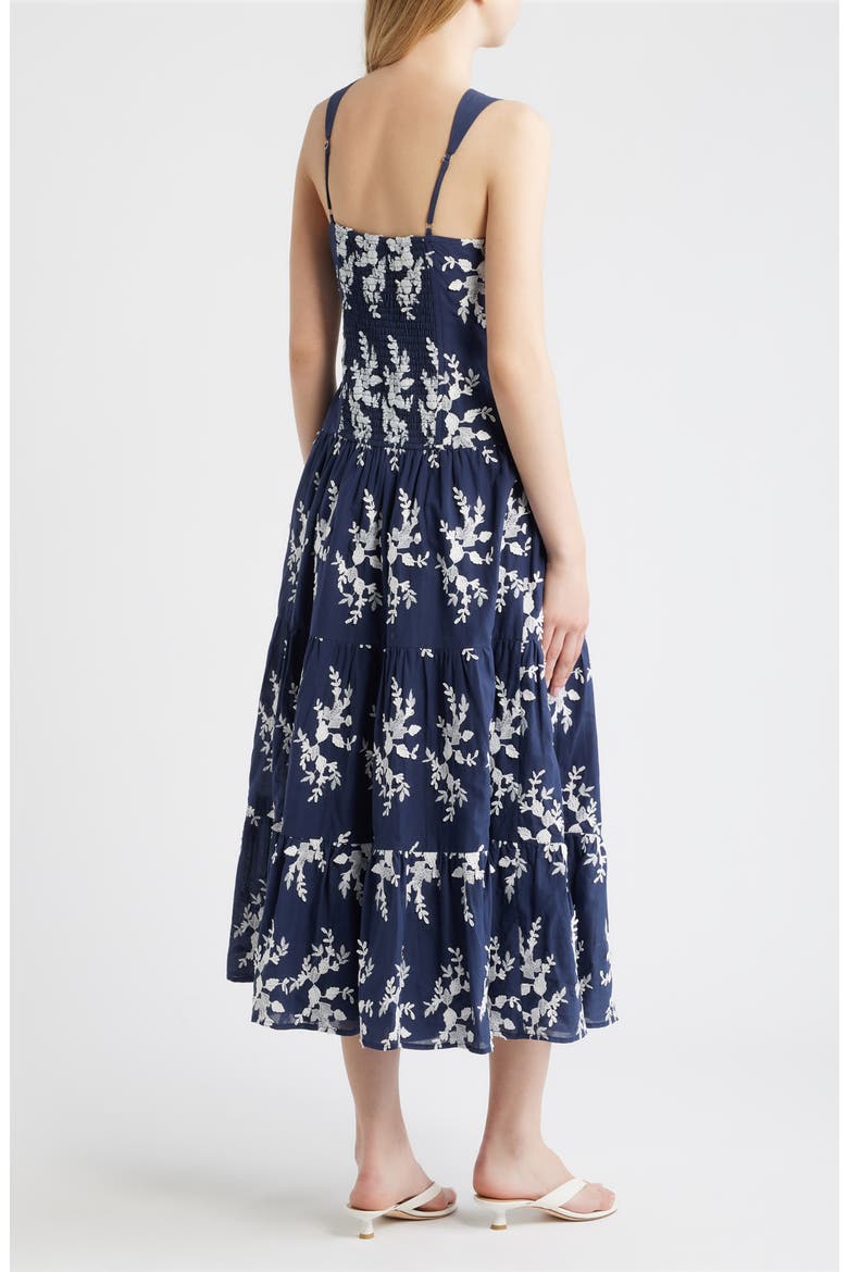 Embroidered Sleeveless Maxi Dress, Alternate, color, NAVY MULTI