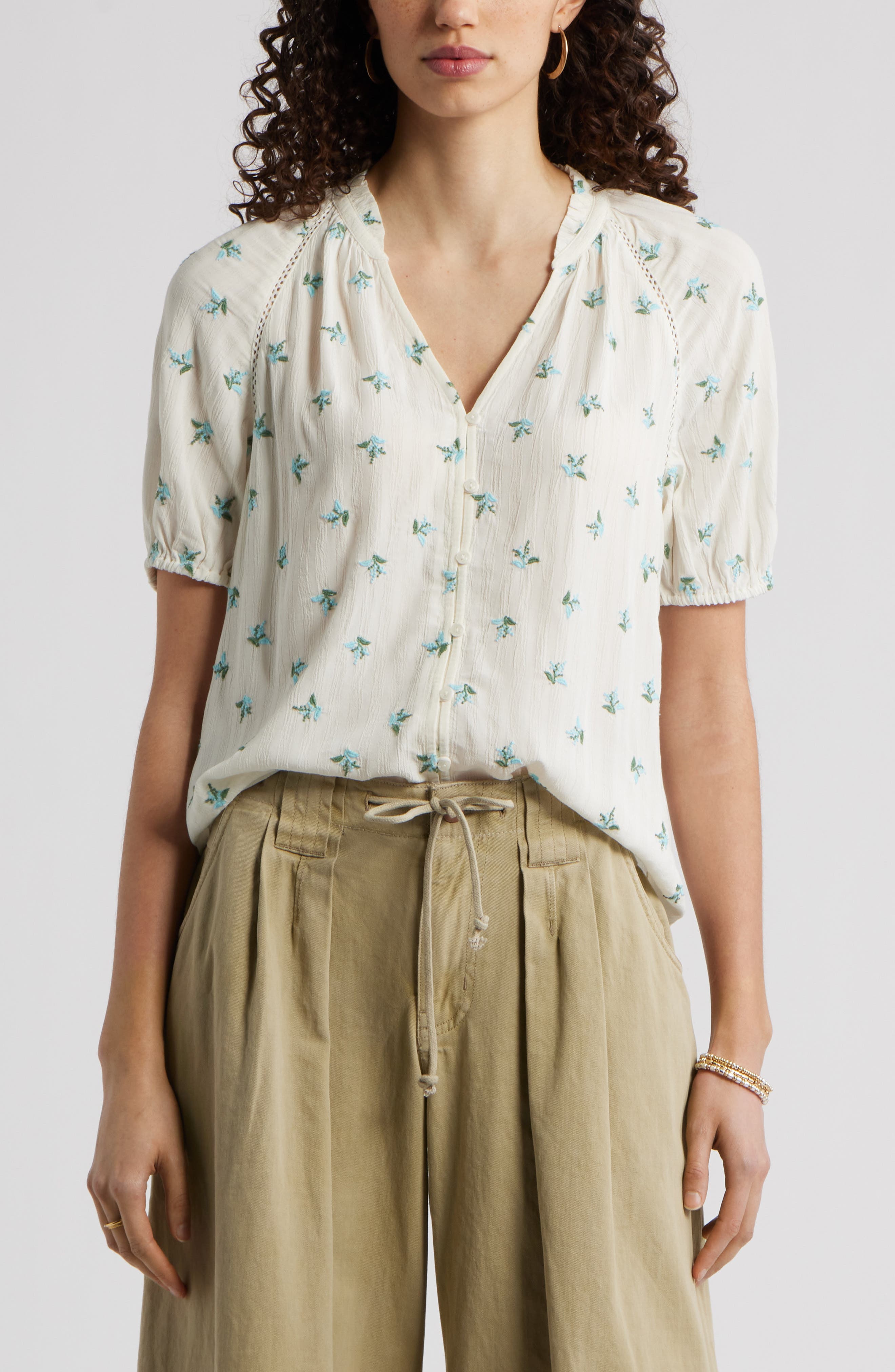Floral Button-Up Top - image 3