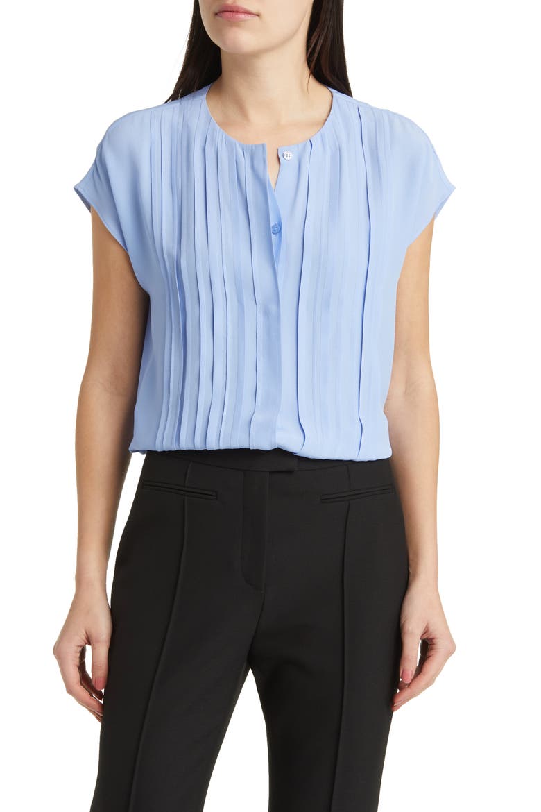 Berita Pleated Top, Main, color, HYDRANGEA