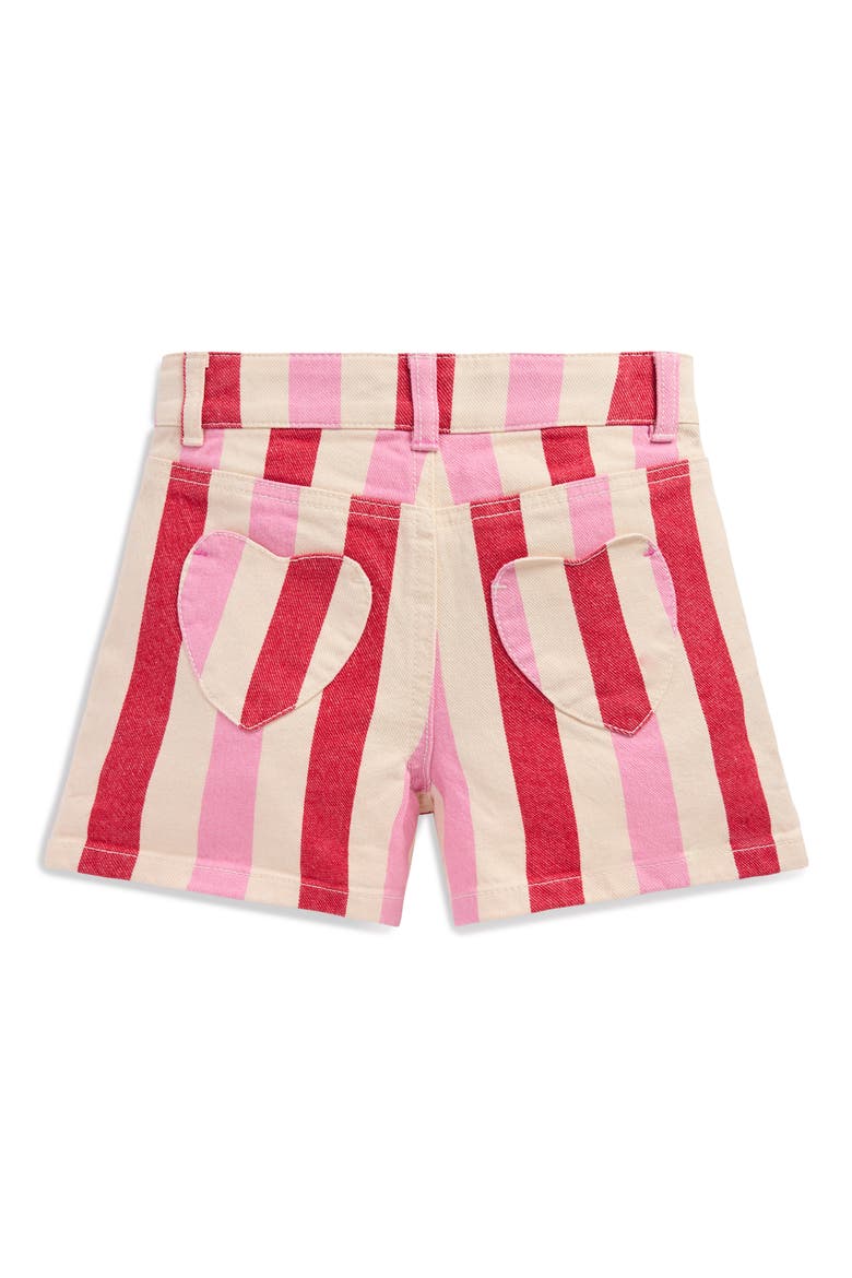 Kids' Stripe Denim Shorts, Alternate, color, PINK AND RED STRIPE