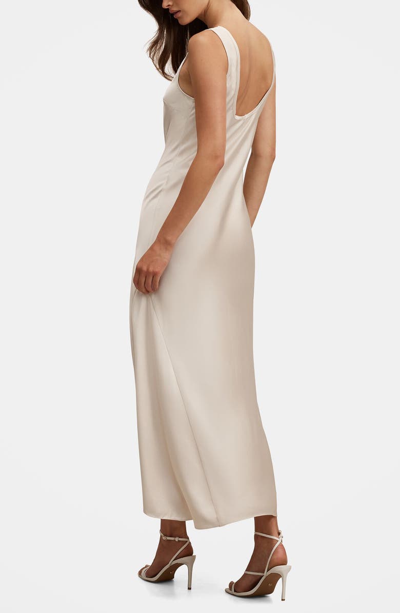 Ever New Coco Bias Cut Satin Tank Dress, Alternate, color, Oyster