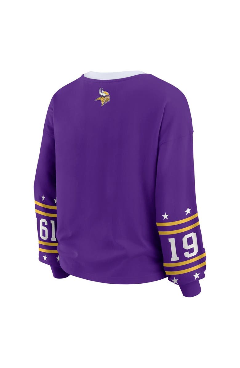 WEAR by Erin Andrews Women's WEAR by Erin Andrews Purple Minnesota Vikings Plus Size Sport Long-Sleeve T-Shirt, Alternate, color, Purple