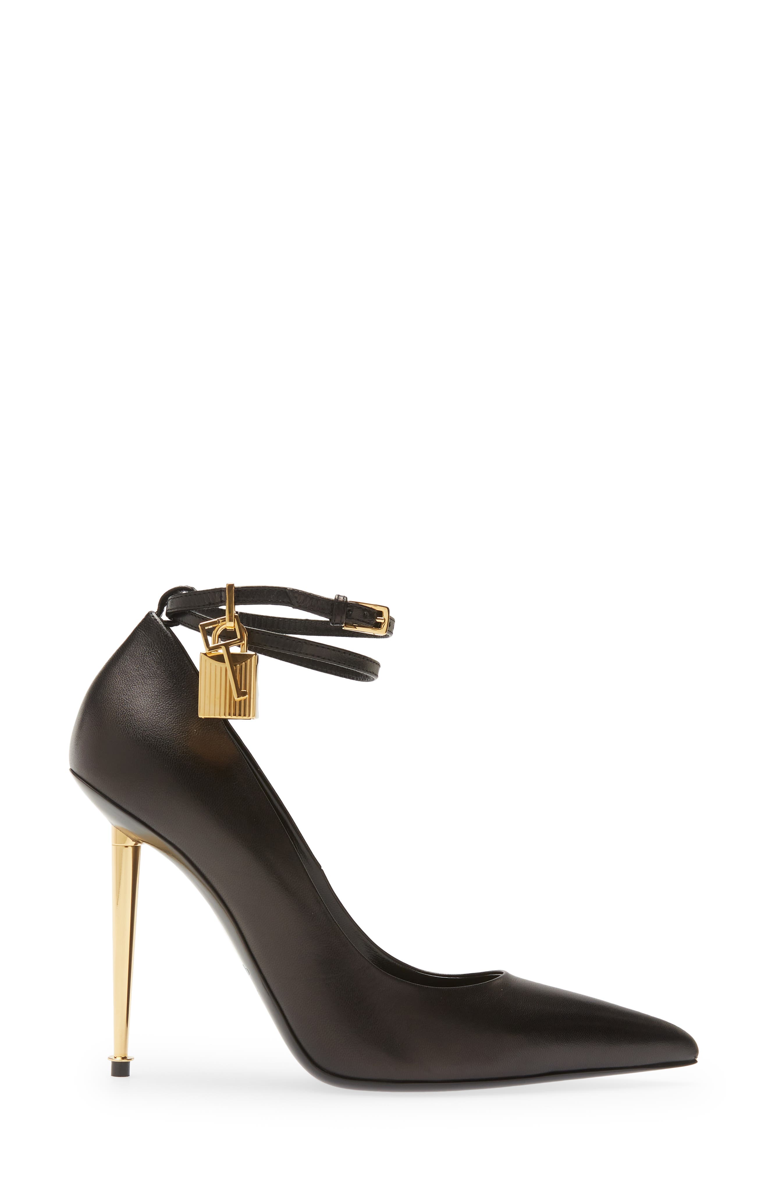 TOM FORD Padlock Pointed Toe Pump, Alternate, color, 