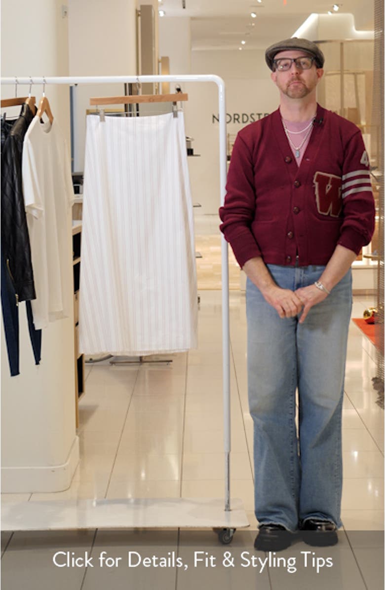 Stripe Cotton A-Line Skirt, sales video thumbnail