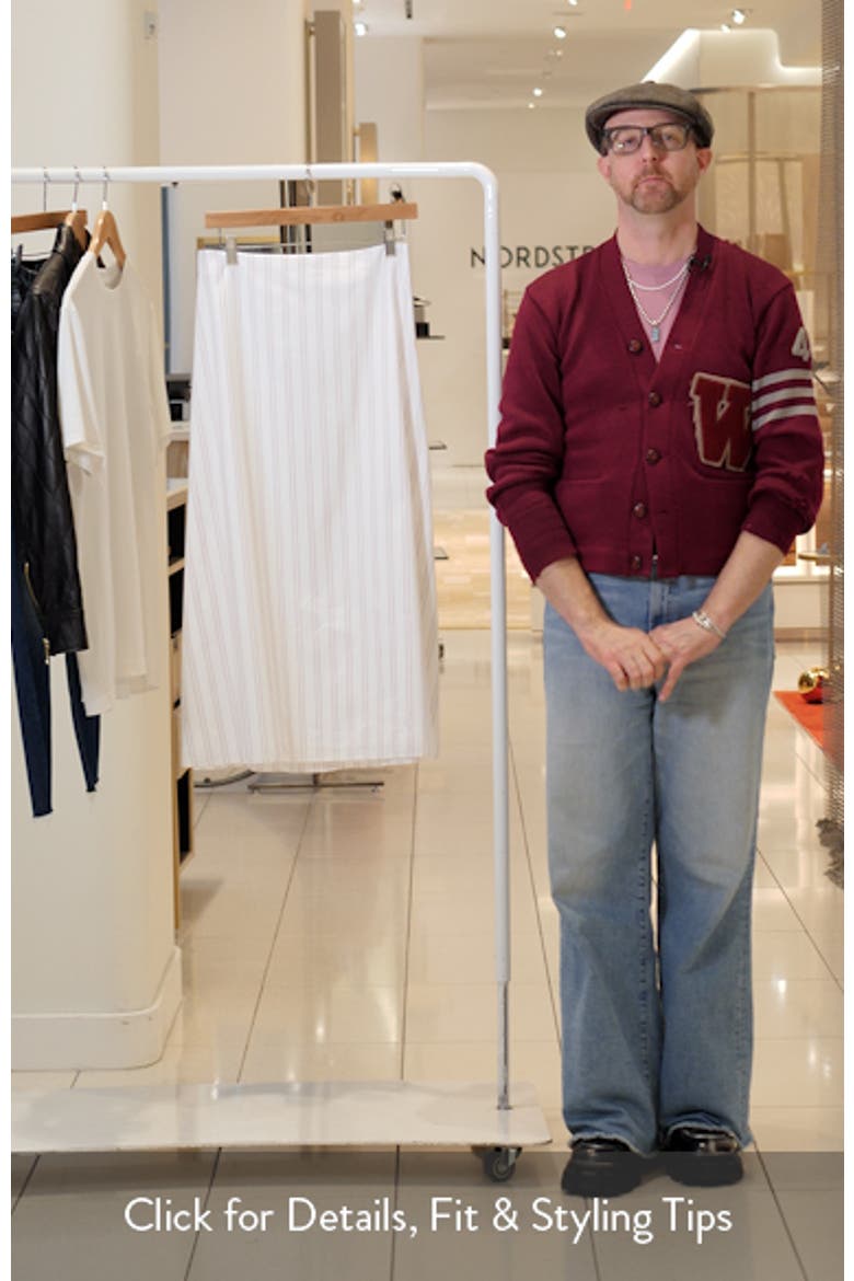 Stripe Cotton A-Line Skirt video