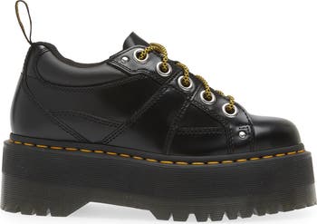Dr. Martens 5i Quad Max Buttero Leather Platform Shoes Black