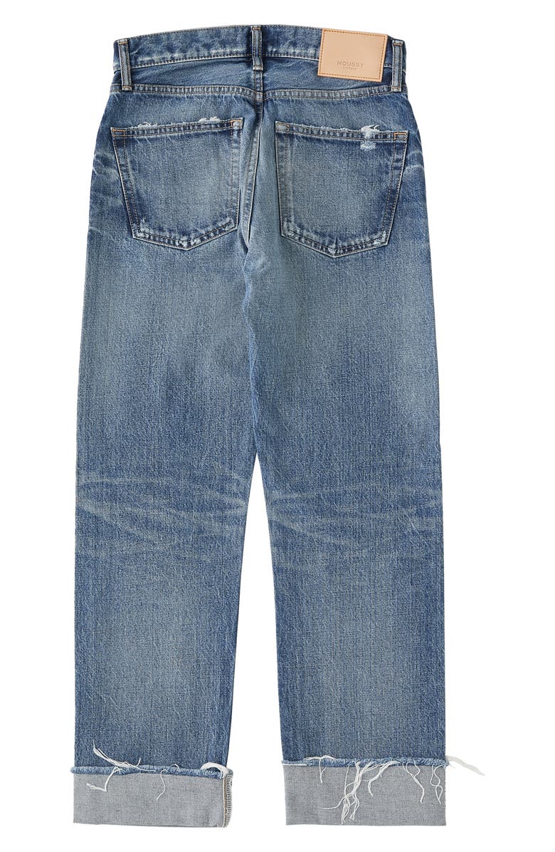 MOUSSY Franconia Cuff Straight Hem Jeans, Alternate, color,