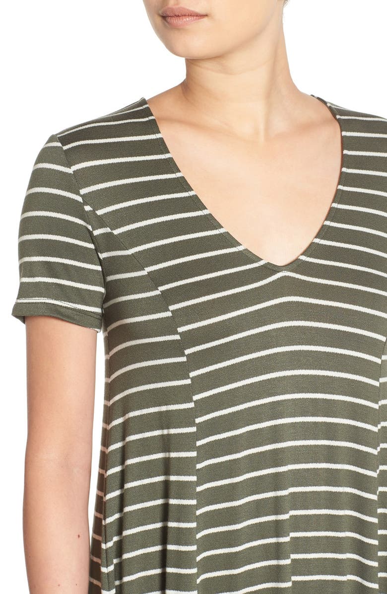 All in Favor Stripe T-Shirt Dress, Alternate, color, 